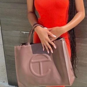 medium chocolate telfar bag